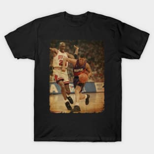 Kevin Johnson vs Michael Jordan Vintage T-Shirt